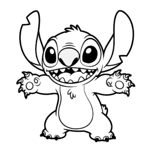 Desenho Fácil do Stitch Assustador