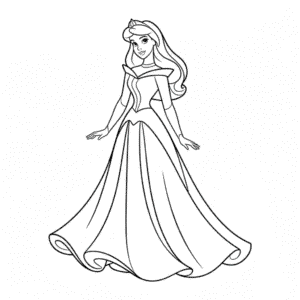 Desenho Fácil do Vestido da Princesa Disney