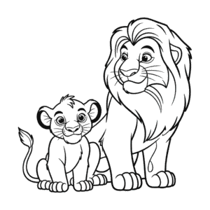 Desenho Fácil dos Personagens de O Rei Leão