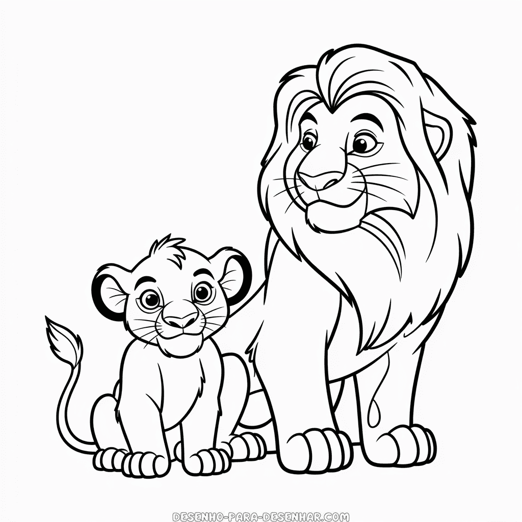 Desenho Fácil dos Personagens de O Rei Leão