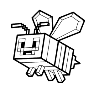 Desenho Fácil da Abelha do Minecraft