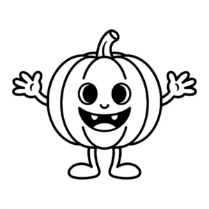 Desenho Fácil da Abóbora de Halloween em Cartão