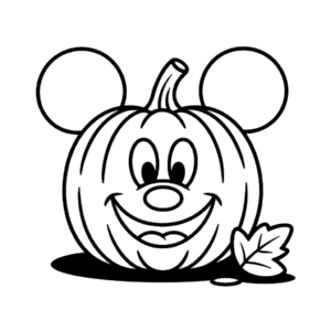 Desenho Fácil da Abóbora do Mickey
