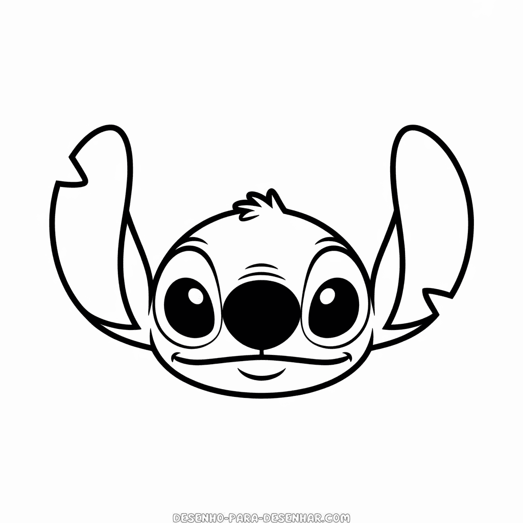Desenho Fácil da Cabeça do Stitch