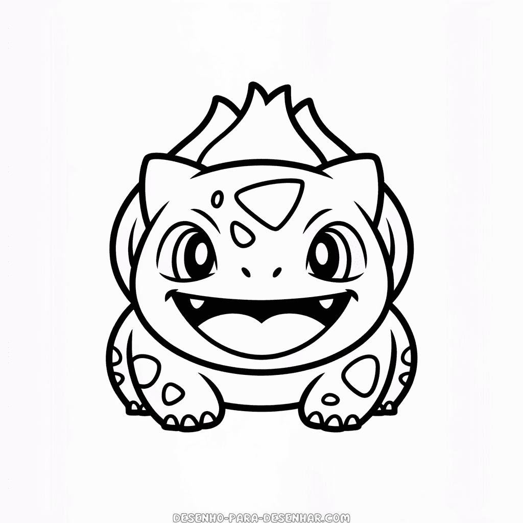Desenho Fácil da Cara do Pokémon Bulbassauro