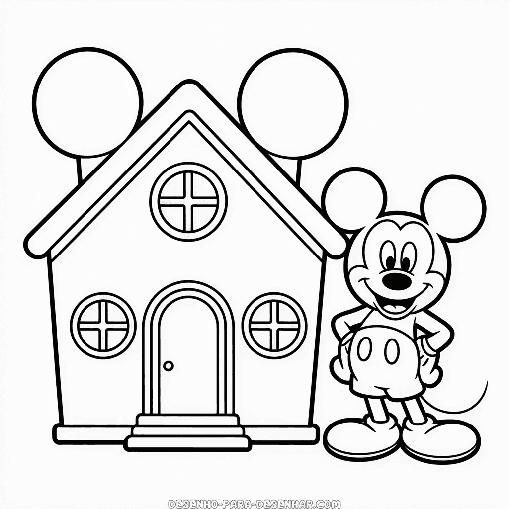 Desenho Fácil da Casa do Mickey