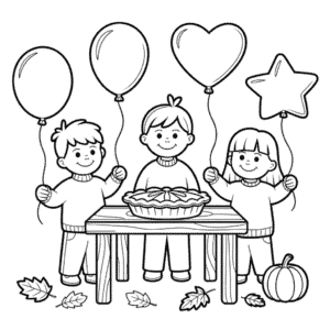 Desenho Fácil da Celebração do Outono