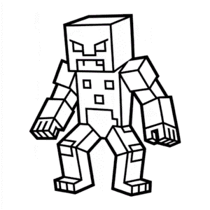 Desenho Fácil da Criatura do Minecraft