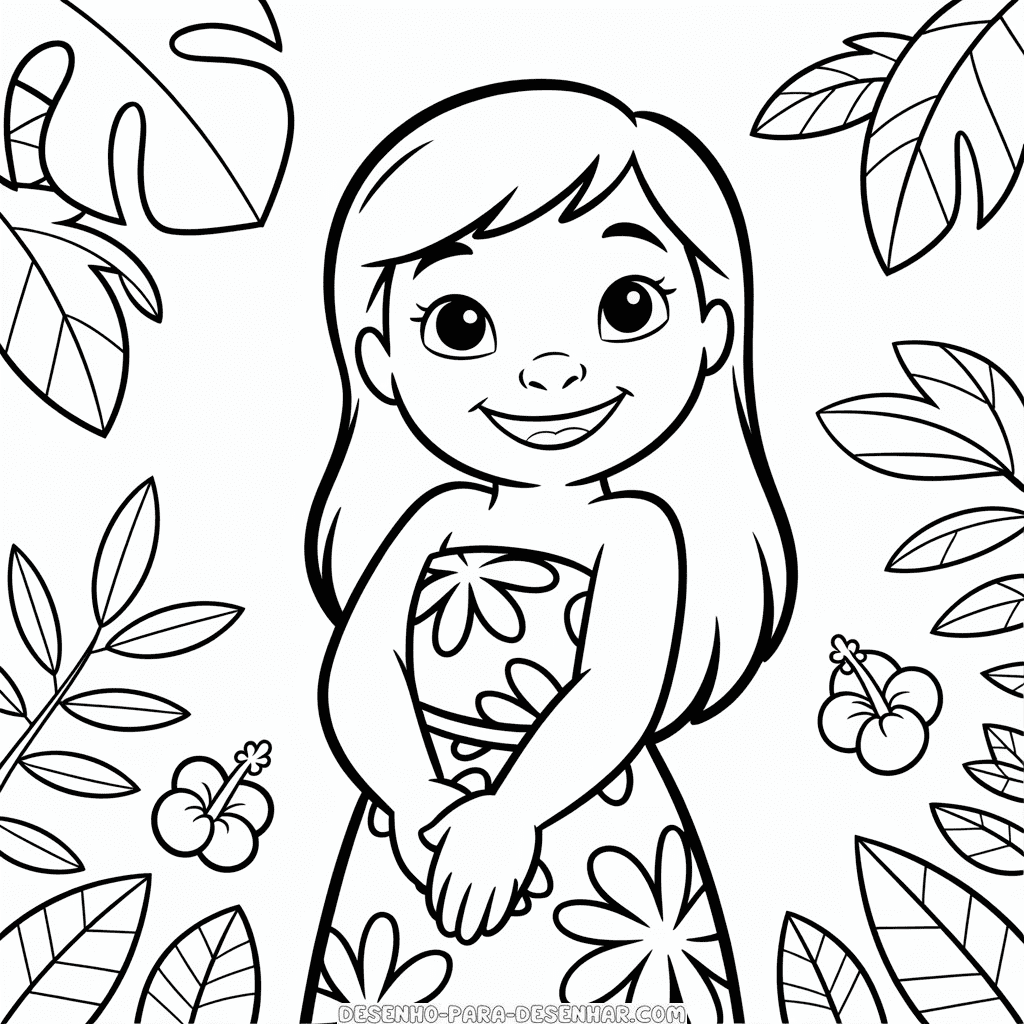 Desenho Fácil da Lilo do Lilo & Stitch