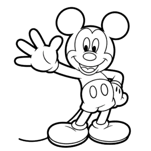 Desenho Fácil da Mão do Mickey