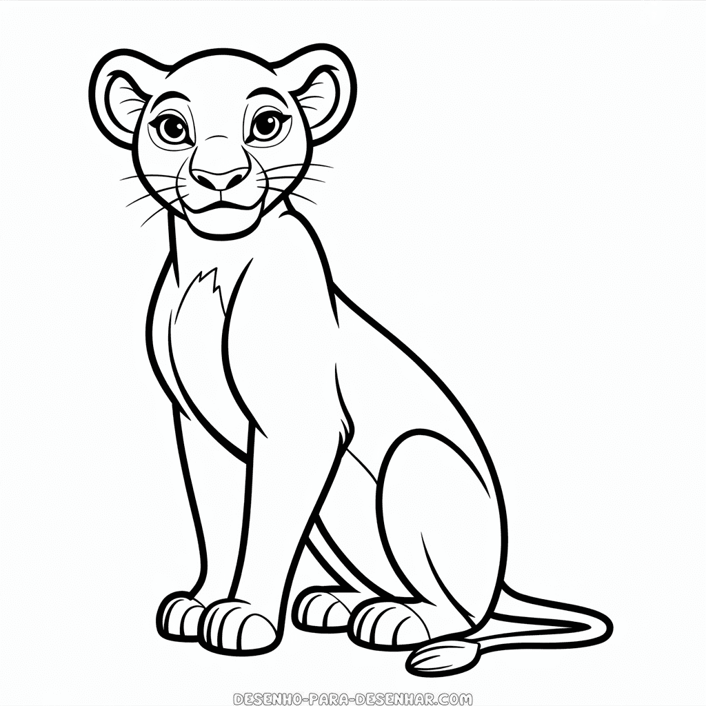 Desenho Fácil da Nala de O Rei Leão