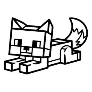 Desenho Fácil da Raposa do Minecraft