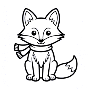 Desenho Fácil da Raposa no Outono