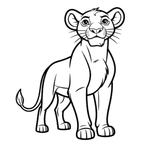 Desenho Fácil da Sarabi do O Rei Leão