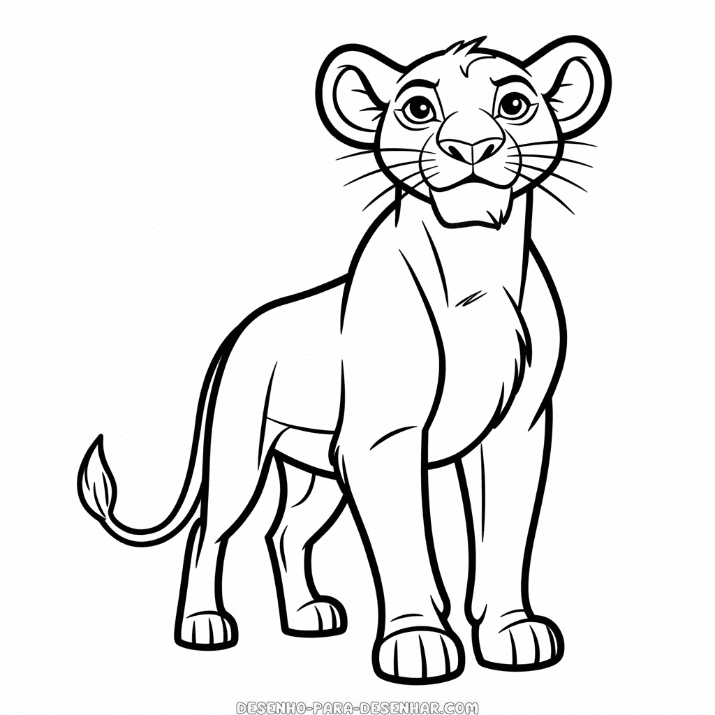 Desenho Fácil da Sarabi do O Rei Leão