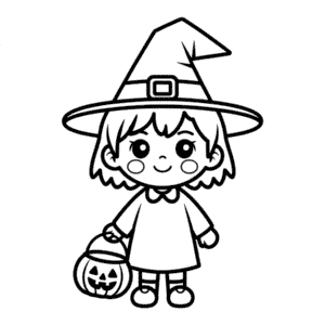 Desenho Fácil de Anime Fofo do Halloween