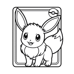 Desenho Fácil do Cartão do Pokémon Eevee