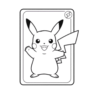 Desenho Fácil do Cartão Pokémon do Pikachu