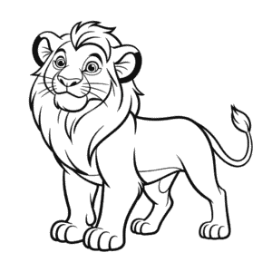 Desenho Fácil do Contorno de O Rei Leão