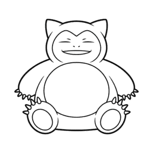 Desenho Fácil do Contorno do Snorlax