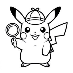 Desenho Fácil do Detetive Pikachu