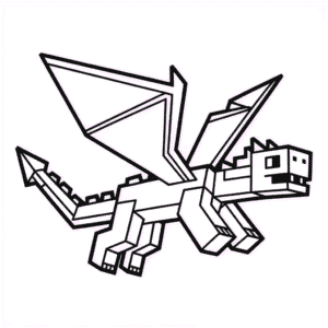Desenho Fácil do Dragão do Minecraft