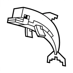 Desenho Fácil do Golfinho do Minecraft