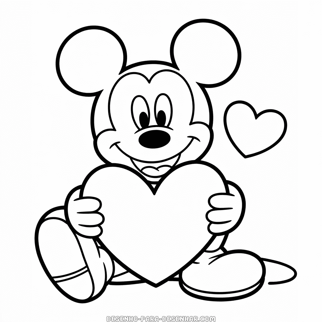 Desenho Fácil do Mickey Amoroso