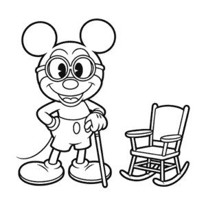 Desenho Fácil do Mickey Antigo