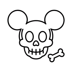 Desenho Fácil do Mickey Caveira