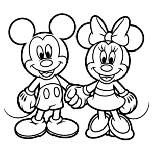 Desenho Fácil do Mickey e Minnie