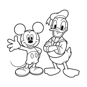 Desenho Fácil do Mickey e Pato Donald