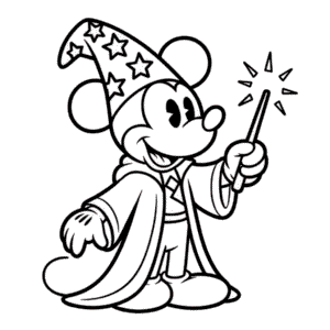Desenho Fácil do Mickey Feiticeiro
