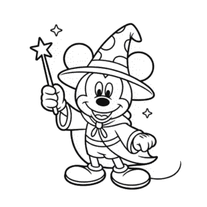 Desenho Fácil do Mickey Feiticeiro