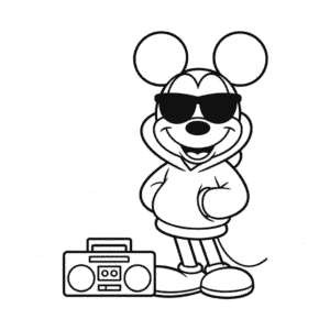 Desenho Fácil do Mickey Gangster