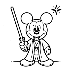 Desenho Fácil do Mickey Jedi