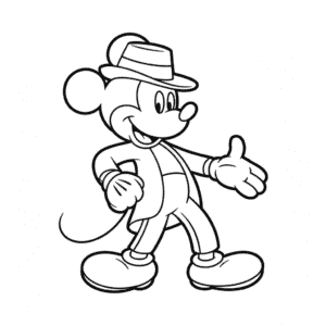 Desenho Fácil do Mickey Michael Jackson
