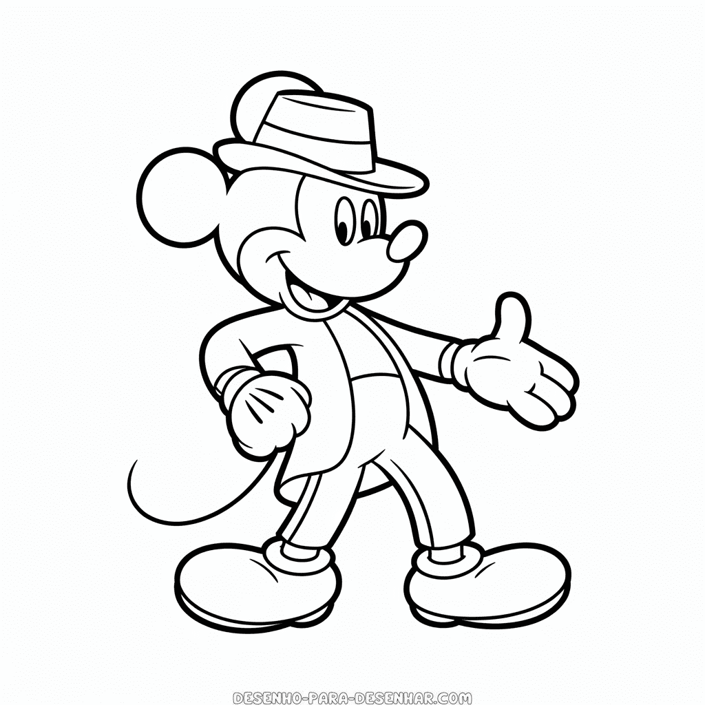 Desenho Fácil do Mickey Michael Jackson