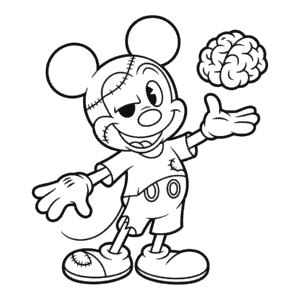 Desenho Fácil do Mickey Zumbi