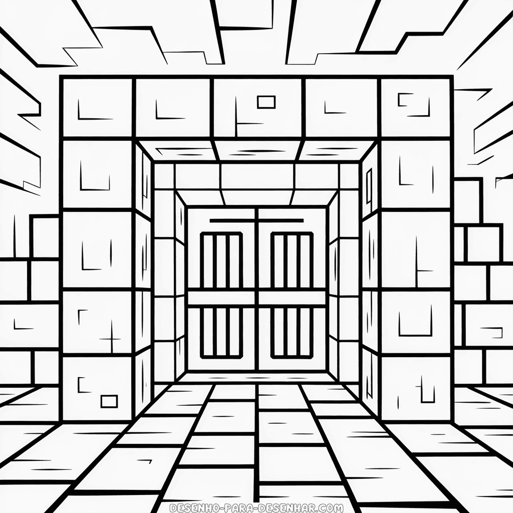 Desenho Fácil do Minecraft Dungeon
