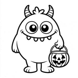 Desenho Fácil do Monstrinho Fofo de Halloween