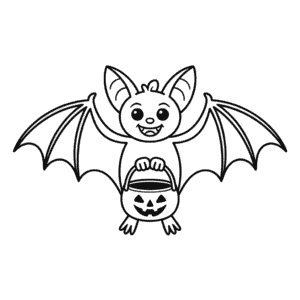 Desenho Fácil do Morceguinho Fofo de Halloween