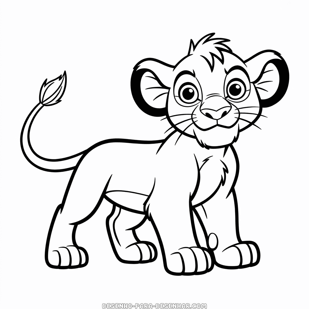 Desenho Fácil do Original O Rei Leão