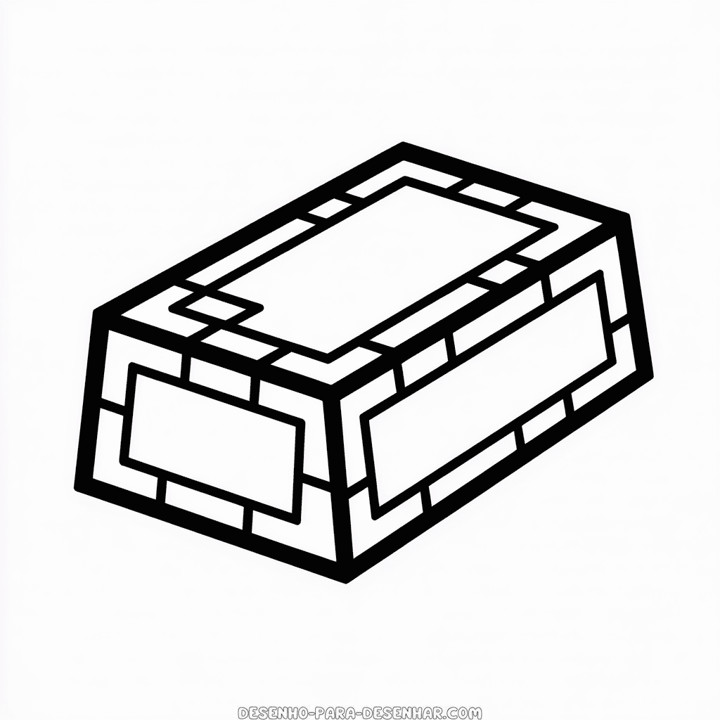 Desenho Fácil do Ouro do Minecraft