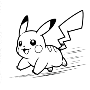 Desenho Fácil do Pikachu Correndo
