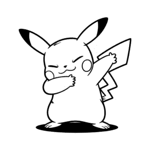Desenho Fácil do Pikachu Fazendo Dab