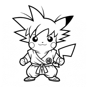 Desenho Fácil do Pikachu Goku