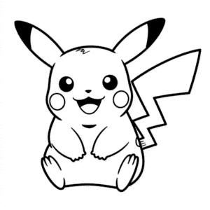 Desenho Fácil do Pikachu Kawaii