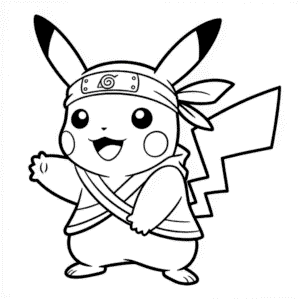 Desenho Fácil do Pikachu Naruto