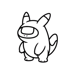 Desenho Fácil do Pokémon Among Us